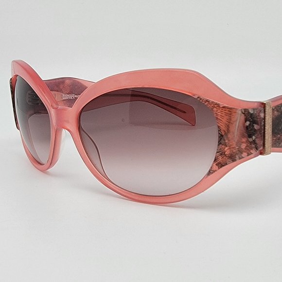 Badgley Mischka Sama Sofia Crystal Pink Gold Frame Grey Gradient Lens Sunglasses main image 7